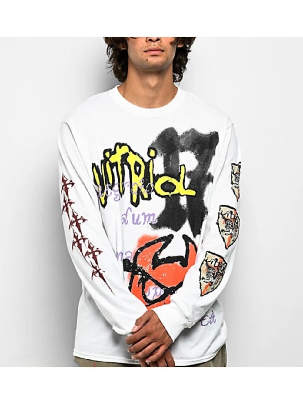 NEW Zumiez Vitriol Feral White Long Sleeve T-Shirt - Size: XX-Large
